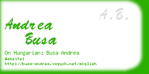 andrea busa business card